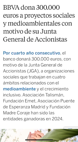 Premio BBVA Junta General de Accionistas